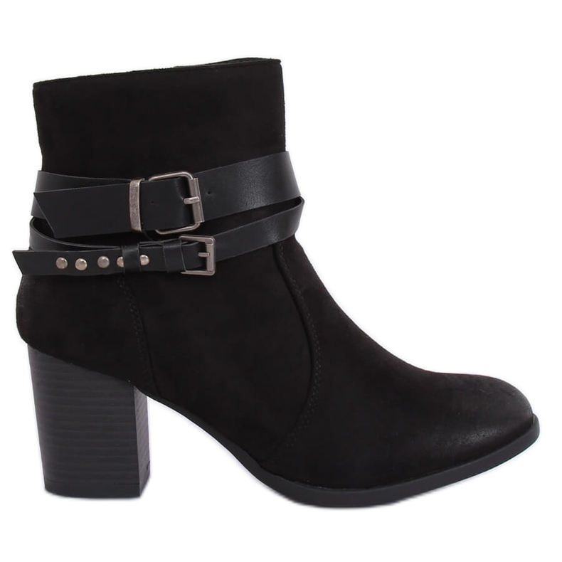 Čizme na stabilnoj peti crne G-35 Crne crno