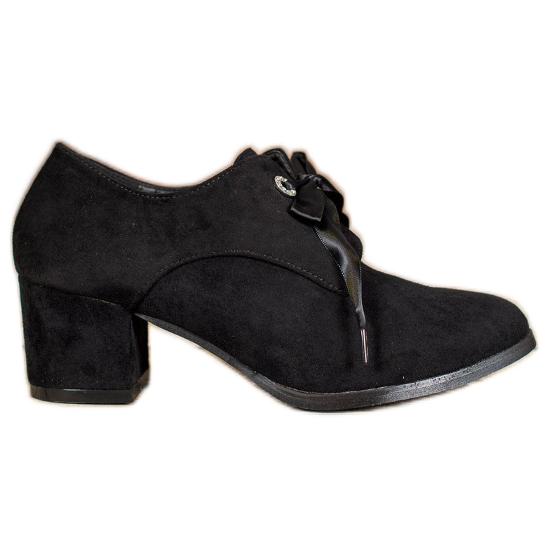 SHELOVET Vezane pumpe na stupu crno