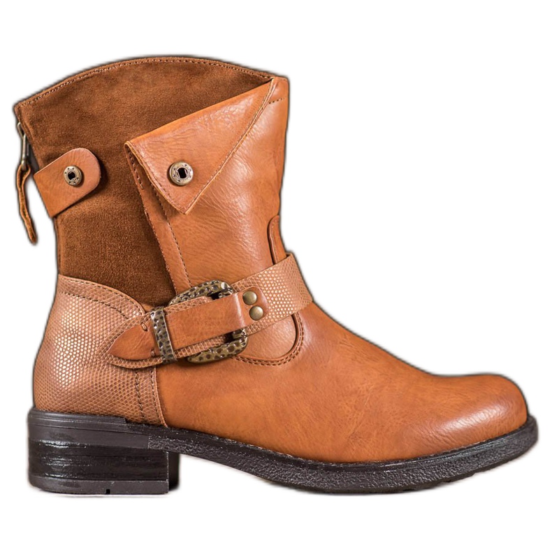 Super Me Čizme s ukrasnom kopčom smeđa