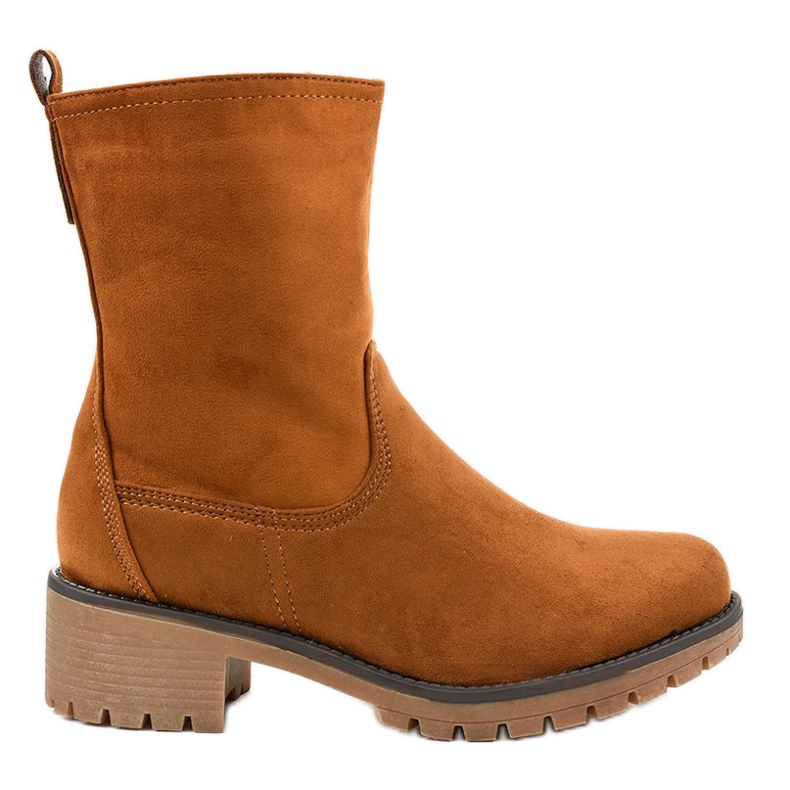 8B905 smeđe antilop visoke čizme smeđa