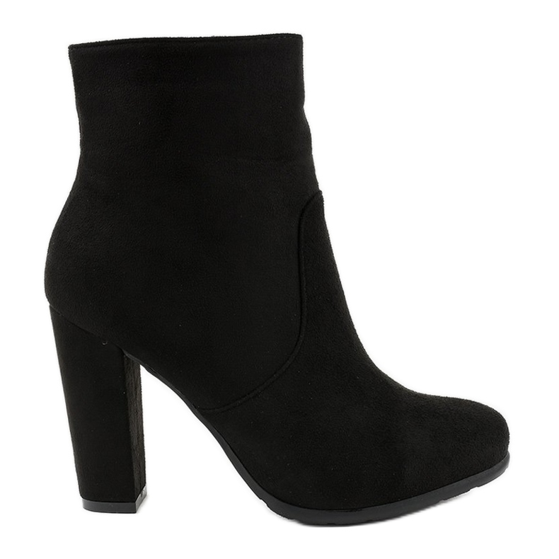 Crne visoke čizme na stupu F912 crno