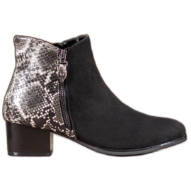 Kylie Crne čizme Snake Print crno