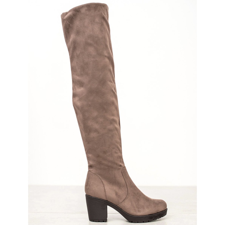 SHELOVET Čizme s ortopedskom petom smeđa