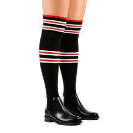 Crne mušketirske čizme čarapa FD-69 crna