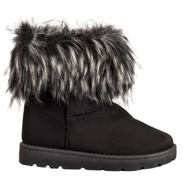SHELOVET Crni mukluki s krznom crna