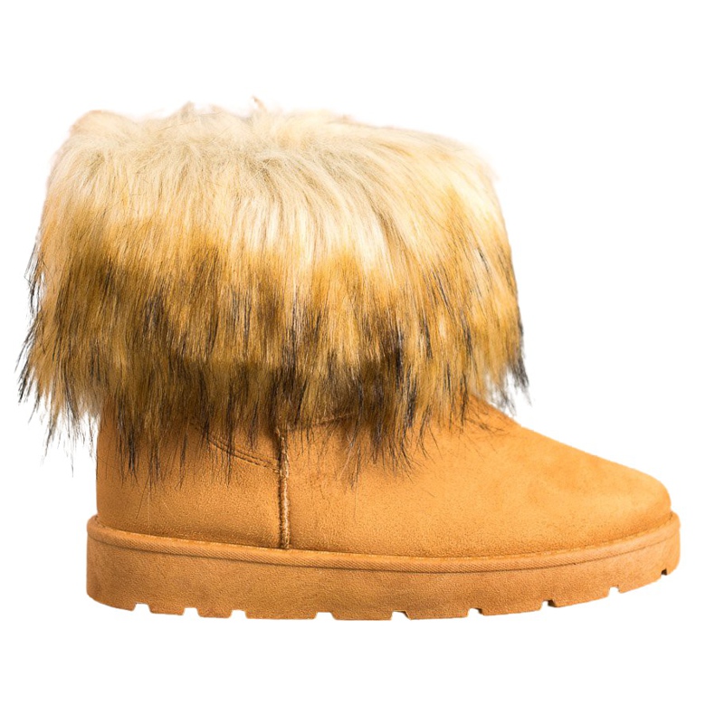 SHELOVET Camel Mukluki s krznom smeđa