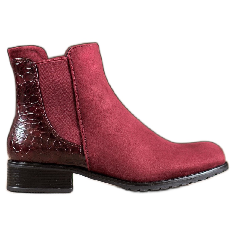 Erynn Maroon Jodhpur čizme Snake Print crvena