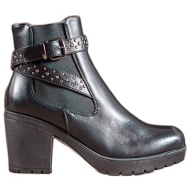 SHELOVET Čizme na platformi s mlaznicama crna