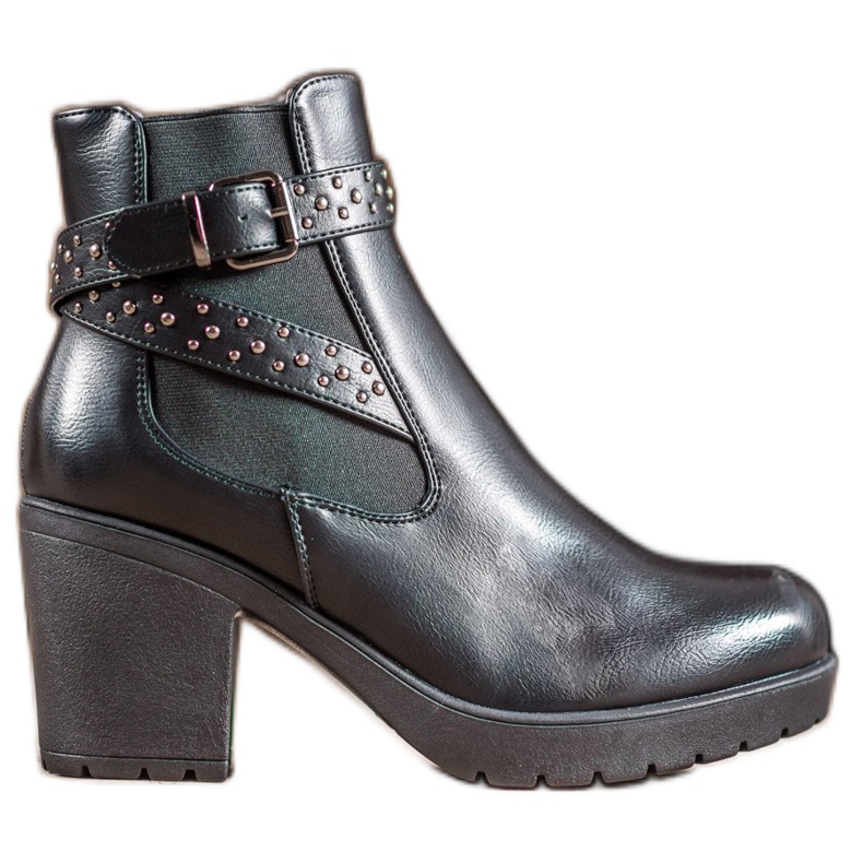 SHELOVET Čizme na platformi s mlaznicama crno