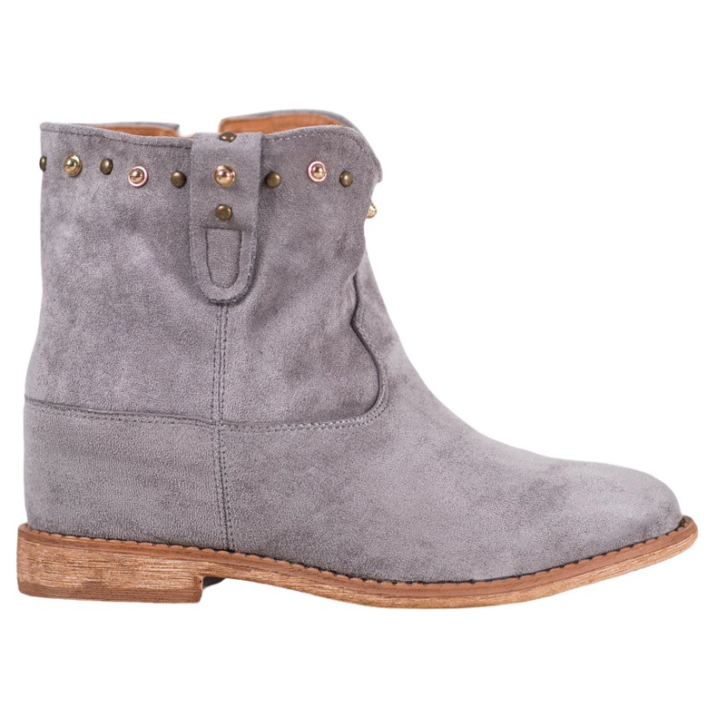 Bella Paris Kaubojske čizme od antilopa s mlaznicama siva