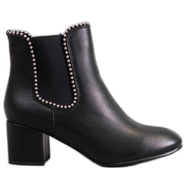 Janessa Elegantne čizme Chelsea na šanku crna
