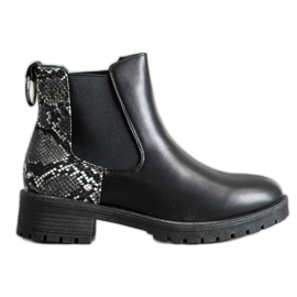 Erino High Chelsea Boots Snake Print crna