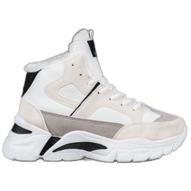 Bella Paris Tenisice s krznom bijela višebojan