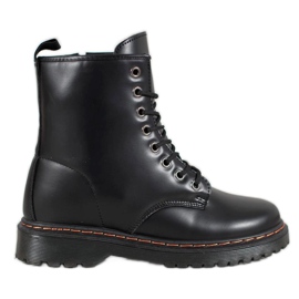 SHELOVET Crni radnici s eko kožom crna