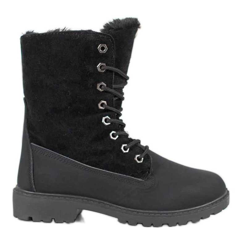 SHELOVET Crni hvatači s krznom crno