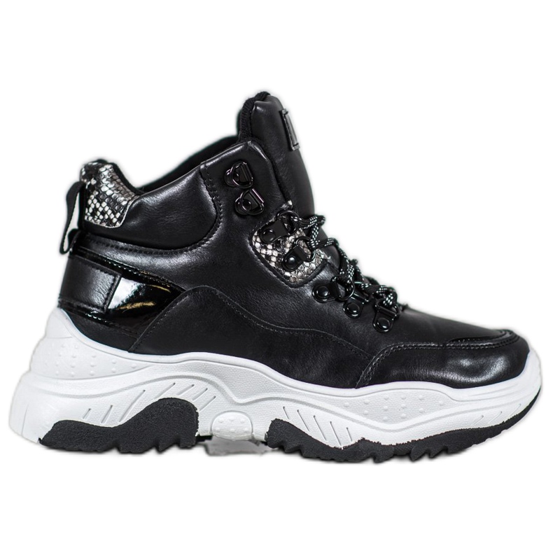 Bella Paris Modne tenisice na vezanje crno