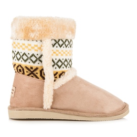 Badoxx Snježne čizme s etničkim uzorkom smeđa