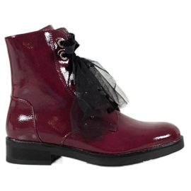 SHELOVET Radnici lakirane eko kože crvena