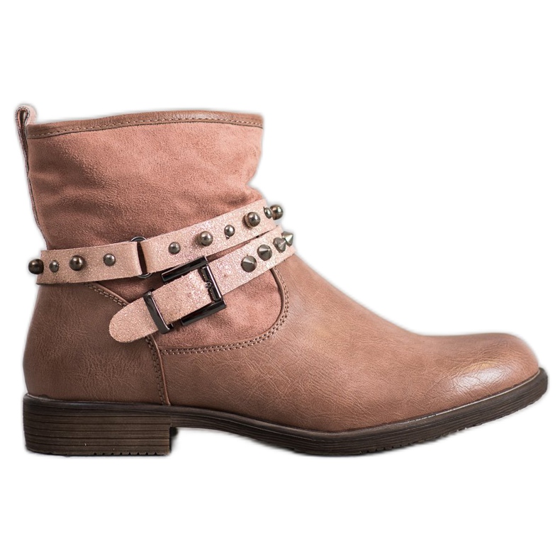 SHELOVET Ružičaste čizme sa kamenčićima ružičasta