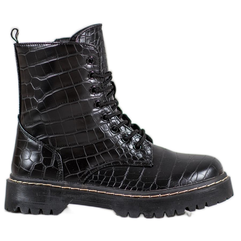 SHELOVET Modni radnici s eko kožom crno