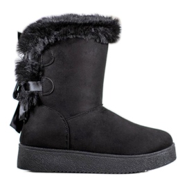 SHELOVET Mukluki s mašnom crna