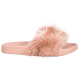 SHELOVET Gumene papuče s krznom raznobojna