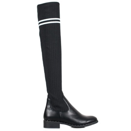 Bestelle Modne čizme navlačenje crna