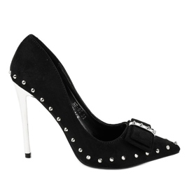 Crne pumpe na peti NF-05 crna