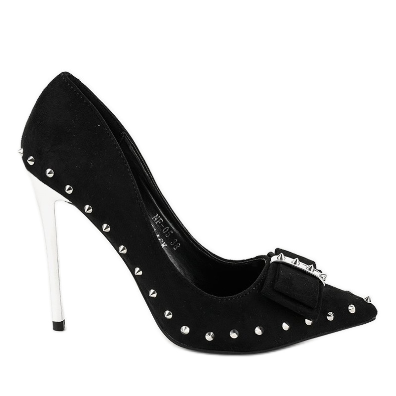 Crne pumpe na peti NF-05 crno