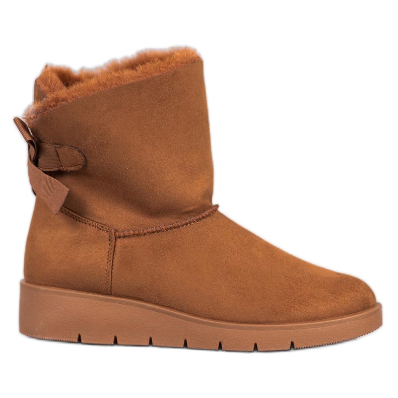 SHELOVET Camel Mukluki na platformi smeđa