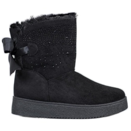 SHELOVET Mukluki sa kristalima crna