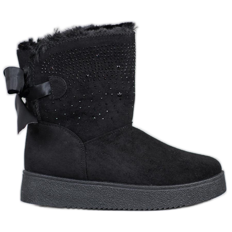 SHELOVET Mukluki sa kristalima crno