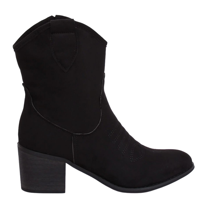 Crne kaubojske čizme od antilopa 5689 Crna crno