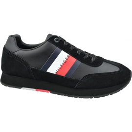 Cipele Tommy Hilfiger Korporativna kožna zastava Runner M FM0FM02380 990 crna