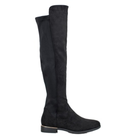 Super Me Čizme od bedra od antilopa crna