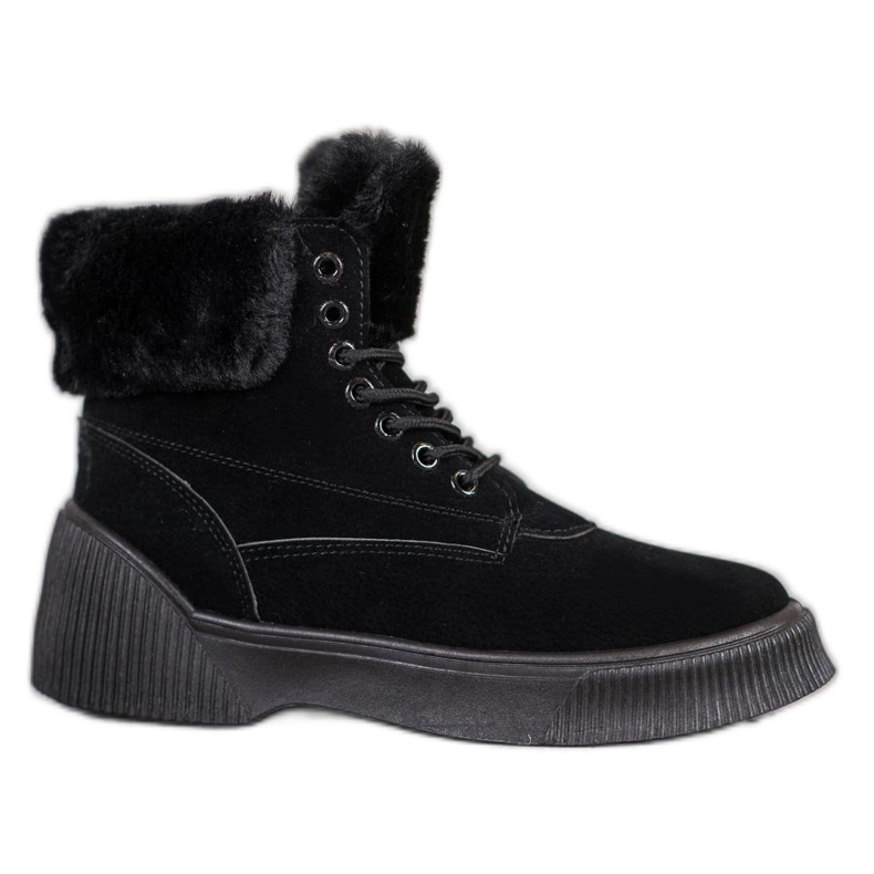 SHELOVET Modni Taperki na platformi crno