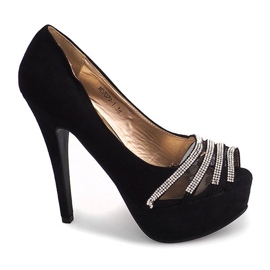 Pumpe od antilopa na visoku petu MD7079-1 crna crno