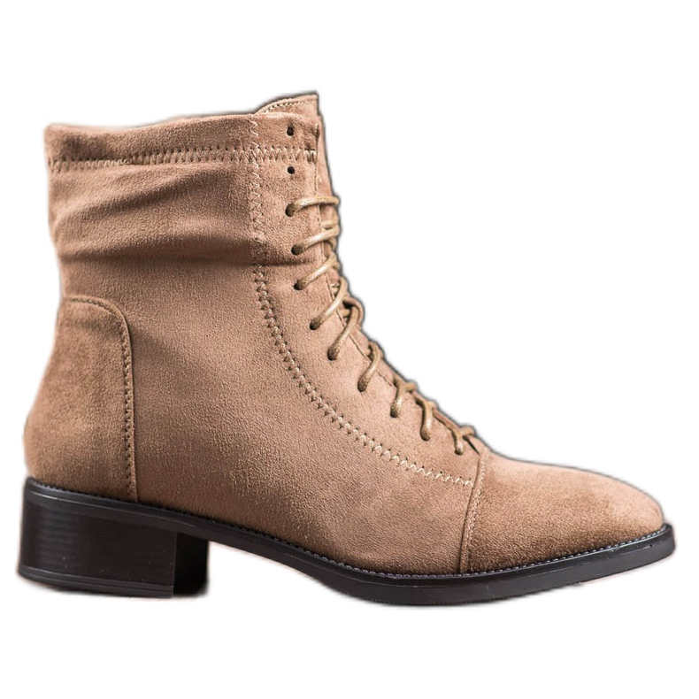 Super Mode Vezane čizme smeđa