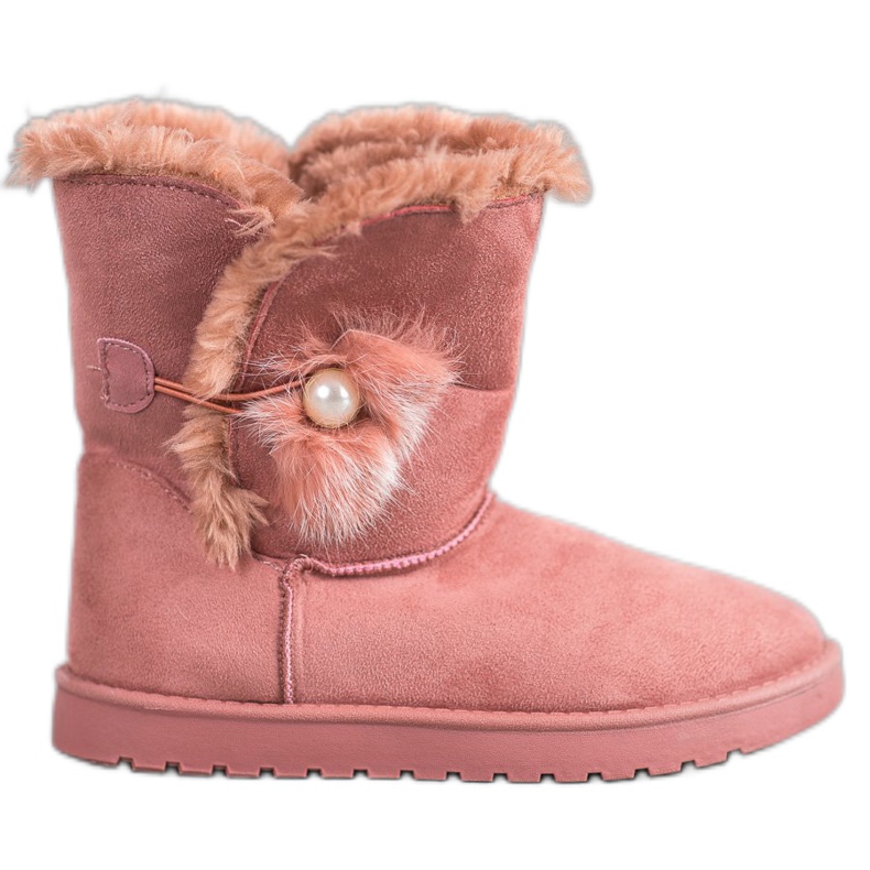 SHELOVET Mukluki sa biserom ružičasta