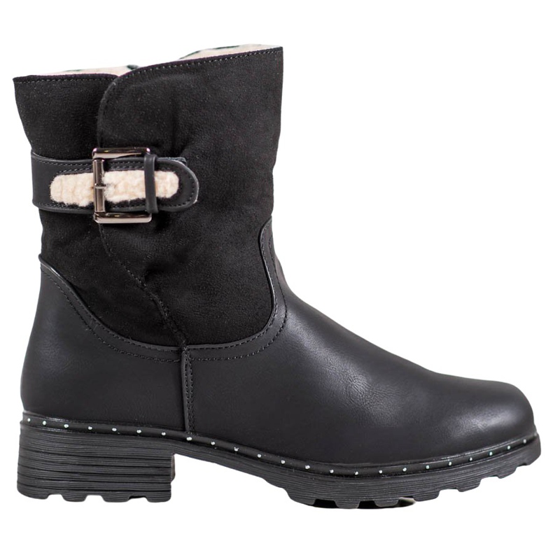 SHELOVET Topli radnici s ovčjom kožom crno