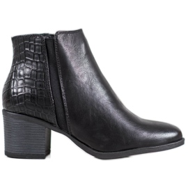 Super Me Tople čizme sa zmijskim printom crna