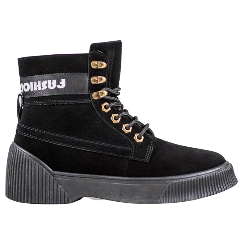 Yes Mile Modne vezane gležnjače crno