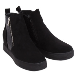 Crne RQ235 Crne čizme na skrivenom klinu crna