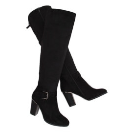 Crna visoka potpetica 1105-GG Crna crno