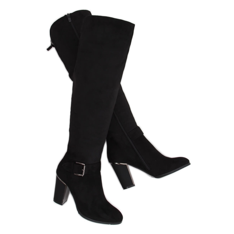 Crna visoka potpetica 1105-GG Crna crno