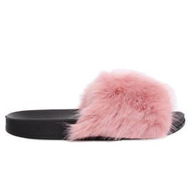 Ružičaste papuče s krznom CK107P Pink ružičasta