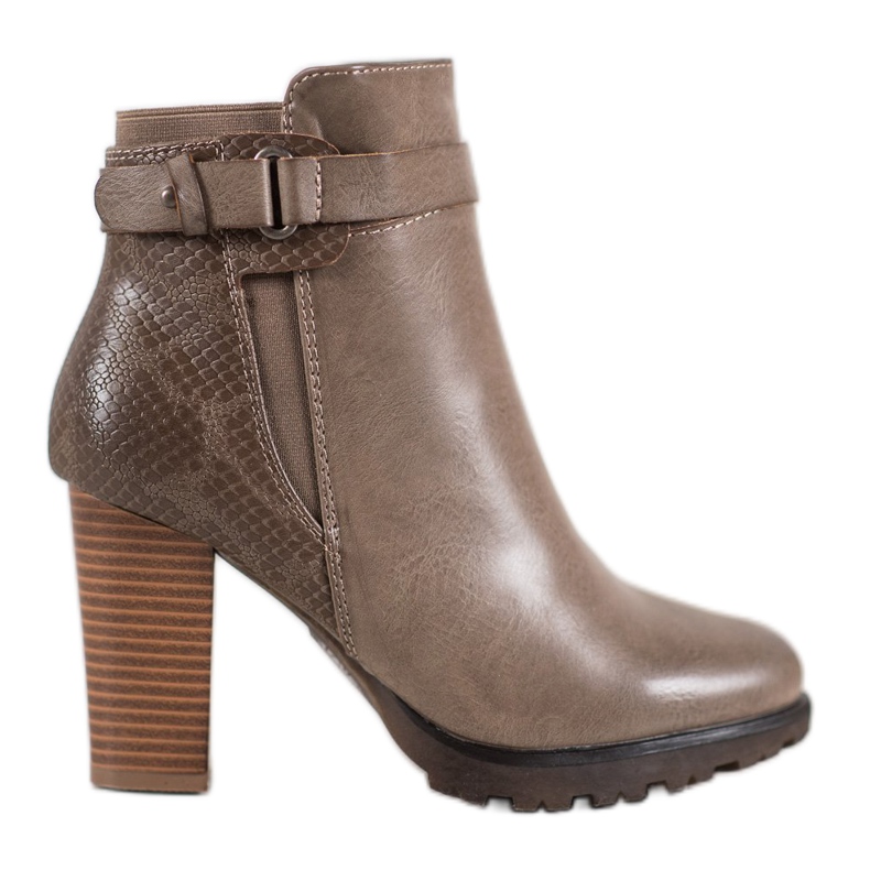 Super Mode Elegantne čizme na post smeđa