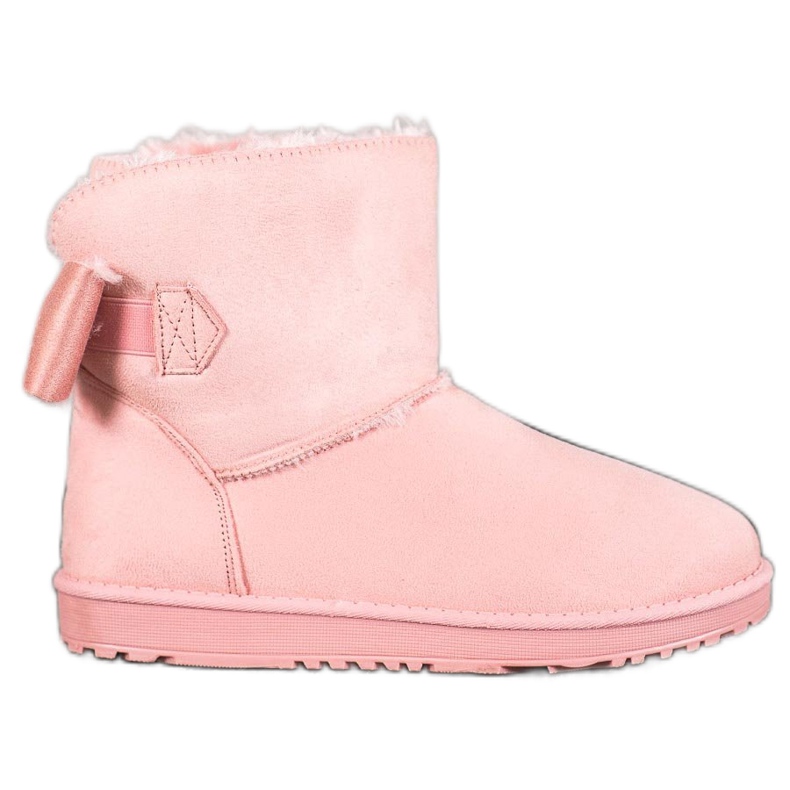 SHELOVET Mukluki u prahu s mašnom ružičasta