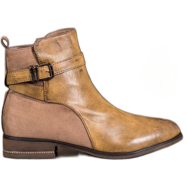 Super Mode Čizme s kubnim cirkonijem smeđa