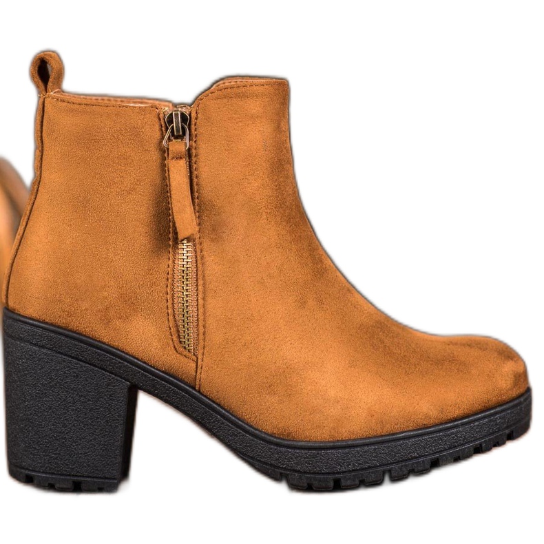 SHELOVET Udobne čizme na platformi smeđa